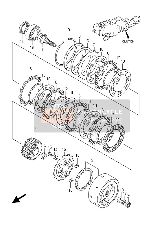 Suzuki AN650A BURGMAN EXECUTIVE 2011 Clutch for a 2011 Suzuki AN650A BURGMAN EXECUTIVE